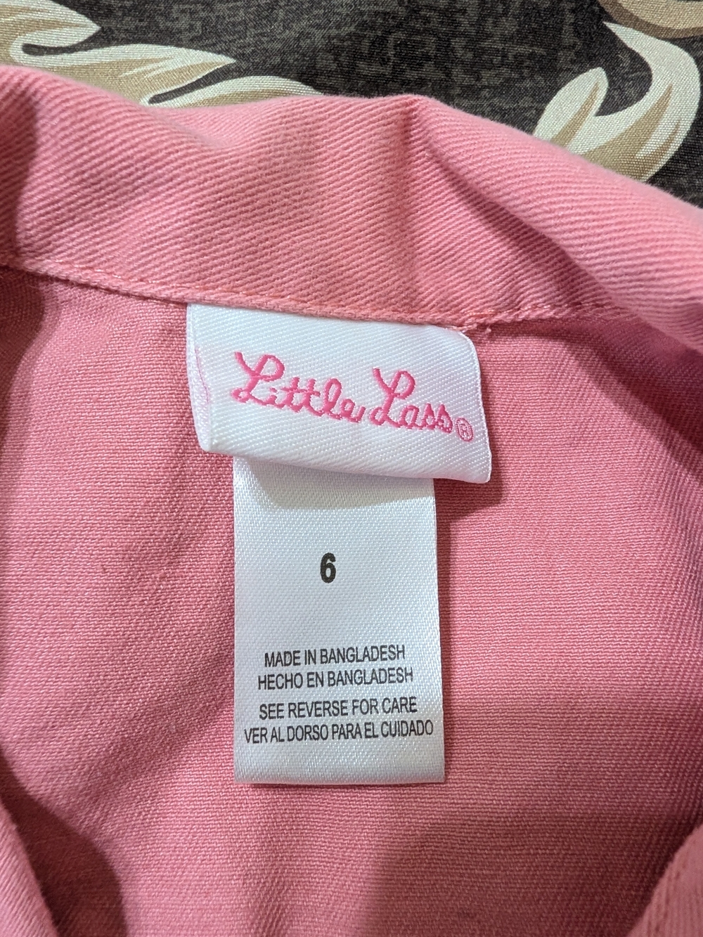 Little Lass Girls' Size 6 Pink Heart Pocket Denim Jacket - Picture 3 of 7